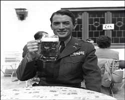 Gregory Peck consuming alcohol